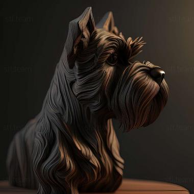 3D model Zwergschnauzer dog (STL)